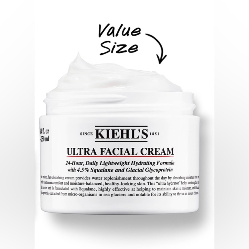 KIEHL’S ULTRA FACIAL CREAM- VALUE SIZE 4.2oz